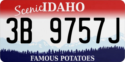 ID license plate 3B9757J
