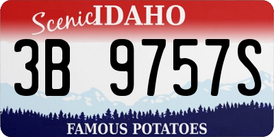 ID license plate 3B9757S
