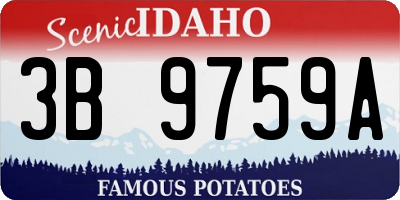 ID license plate 3B9759A