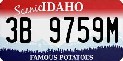 ID license plate 3B9759M