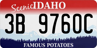 ID license plate 3B9760C