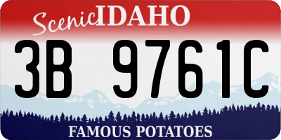 ID license plate 3B9761C