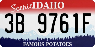 ID license plate 3B9761F