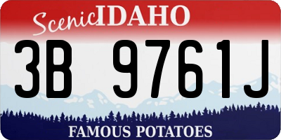 ID license plate 3B9761J