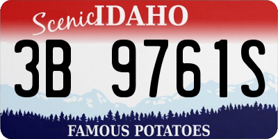 ID license plate 3B9761S