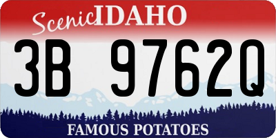 ID license plate 3B9762Q