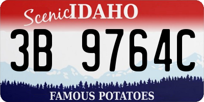 ID license plate 3B9764C