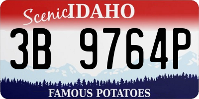 ID license plate 3B9764P