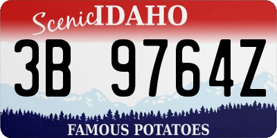 ID license plate 3B9764Z