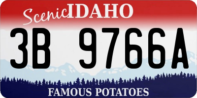 ID license plate 3B9766A
