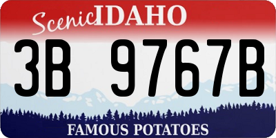 ID license plate 3B9767B