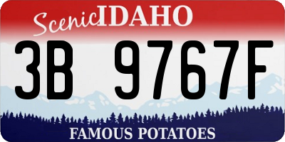 ID license plate 3B9767F