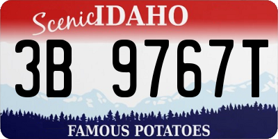 ID license plate 3B9767T
