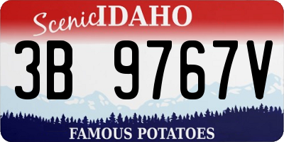 ID license plate 3B9767V