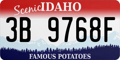ID license plate 3B9768F