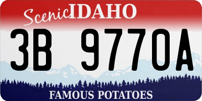 ID license plate 3B9770A