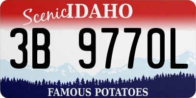 ID license plate 3B9770L