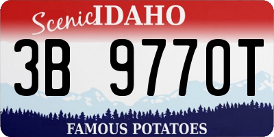 ID license plate 3B9770T