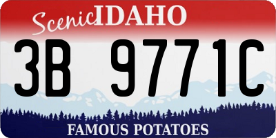ID license plate 3B9771C
