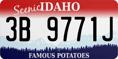 ID license plate 3B9771J