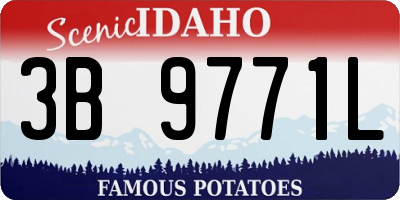ID license plate 3B9771L