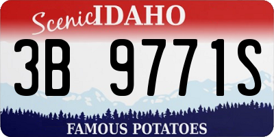 ID license plate 3B9771S