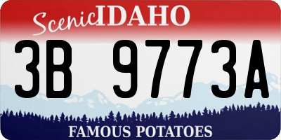 ID license plate 3B9773A