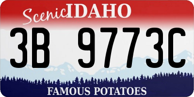 ID license plate 3B9773C