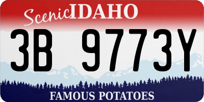 ID license plate 3B9773Y