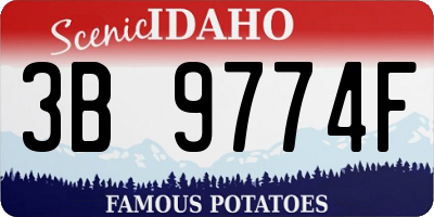 ID license plate 3B9774F