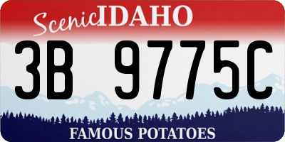 ID license plate 3B9775C
