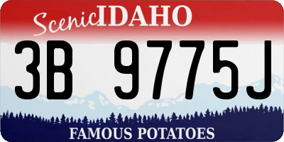 ID license plate 3B9775J