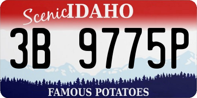 ID license plate 3B9775P
