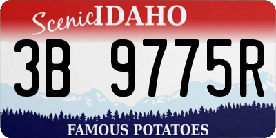 ID license plate 3B9775R