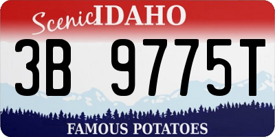 ID license plate 3B9775T