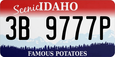 ID license plate 3B9777P