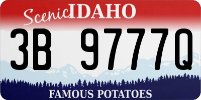 ID license plate 3B9777Q