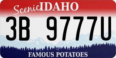 ID license plate 3B9777U