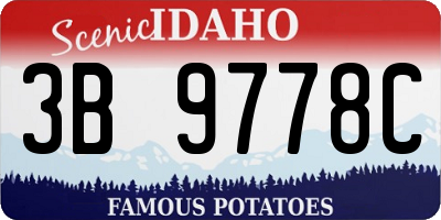 ID license plate 3B9778C