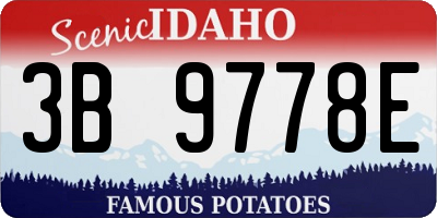 ID license plate 3B9778E