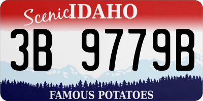 ID license plate 3B9779B