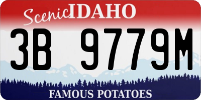 ID license plate 3B9779M