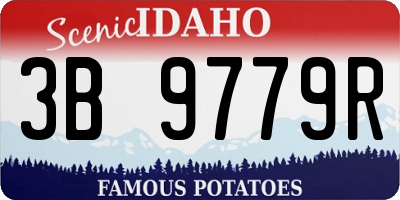 ID license plate 3B9779R