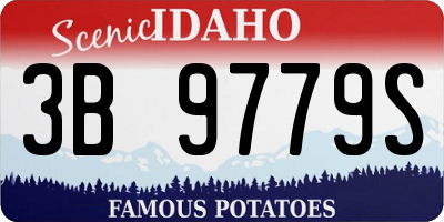 ID license plate 3B9779S