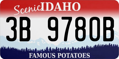 ID license plate 3B9780B