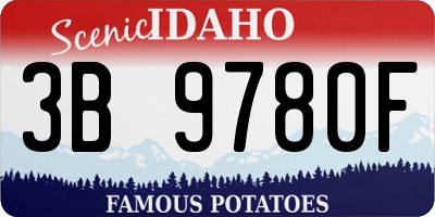 ID license plate 3B9780F