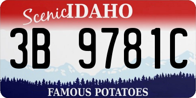 ID license plate 3B9781C