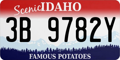 ID license plate 3B9782Y