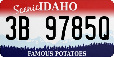 ID license plate 3B9785Q