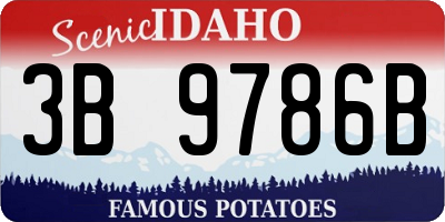 ID license plate 3B9786B